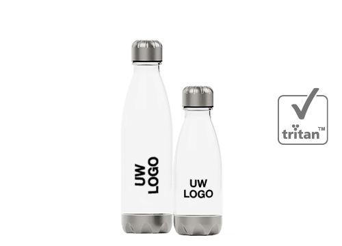 Nova Clear - Waterflessen staffel met logo
